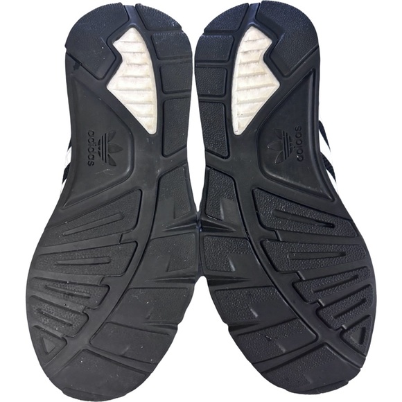 Adidas ZX 1K BOOST CORE BLACK / CLOUD WHITE / BLACK SILVER METALLIC Size 9 - Picture 7 of 10